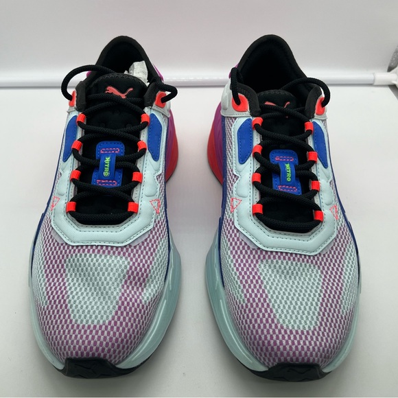 PUMA Extent Nitro Ultraviolet Nitro Blue-Fiery Coral Running Sneakers Men's sz 8 - Picture 7 of 12